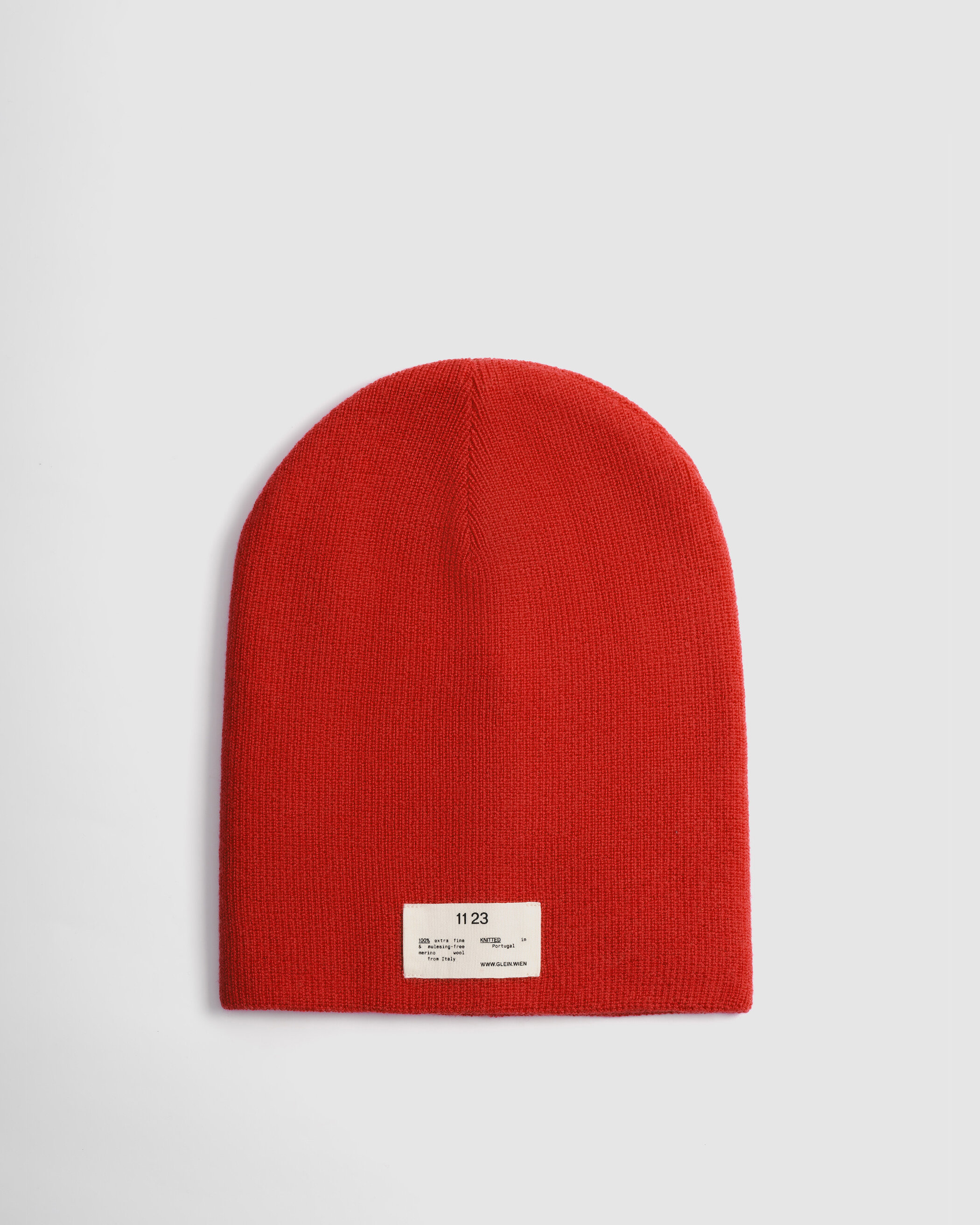 Glein - Heavy Merino Beanie - bright red