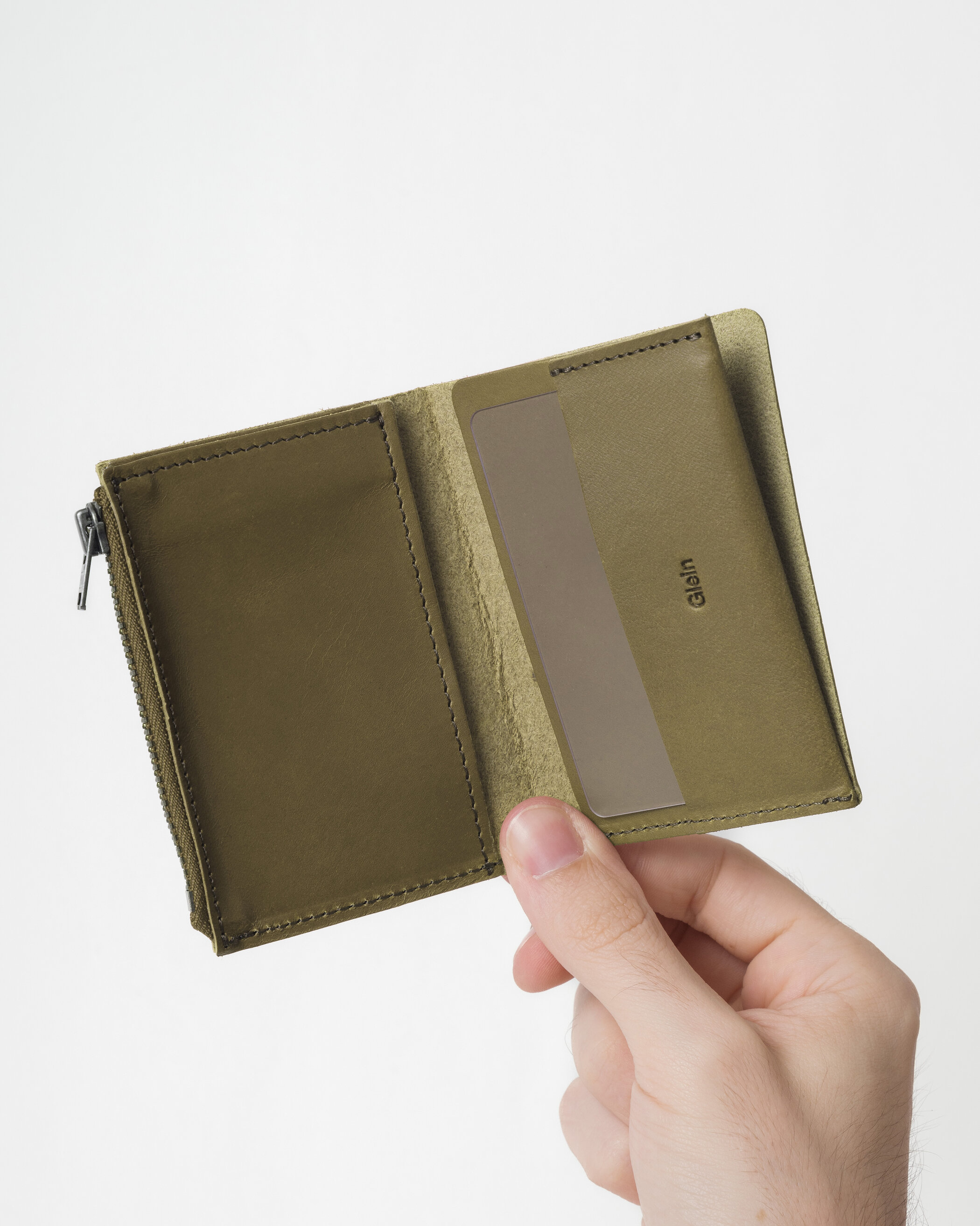 Glein - Pocket Wallet Zip - oliva