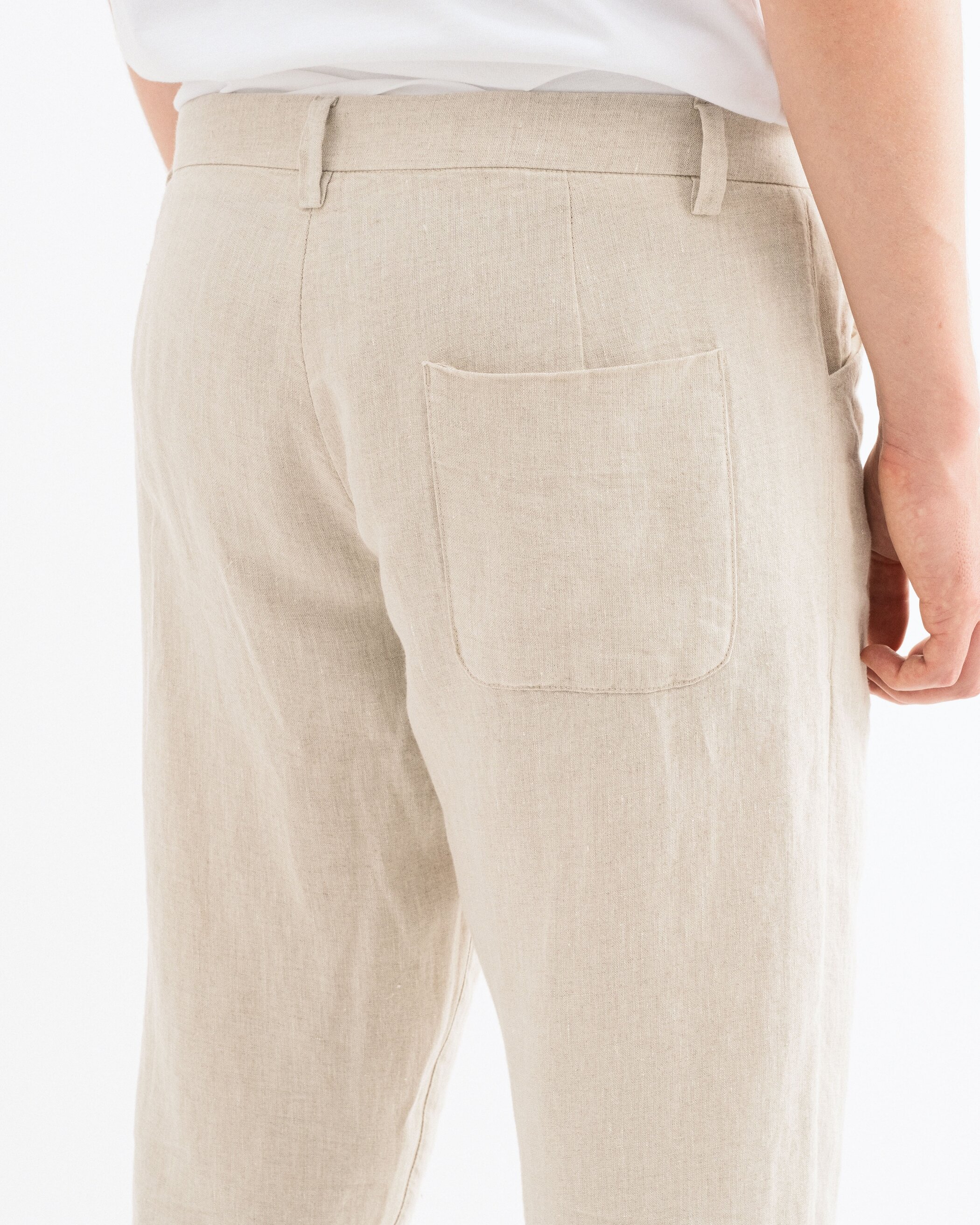 Linen Trousers - Ecru  Apnée – Gentlemans Journal Shop