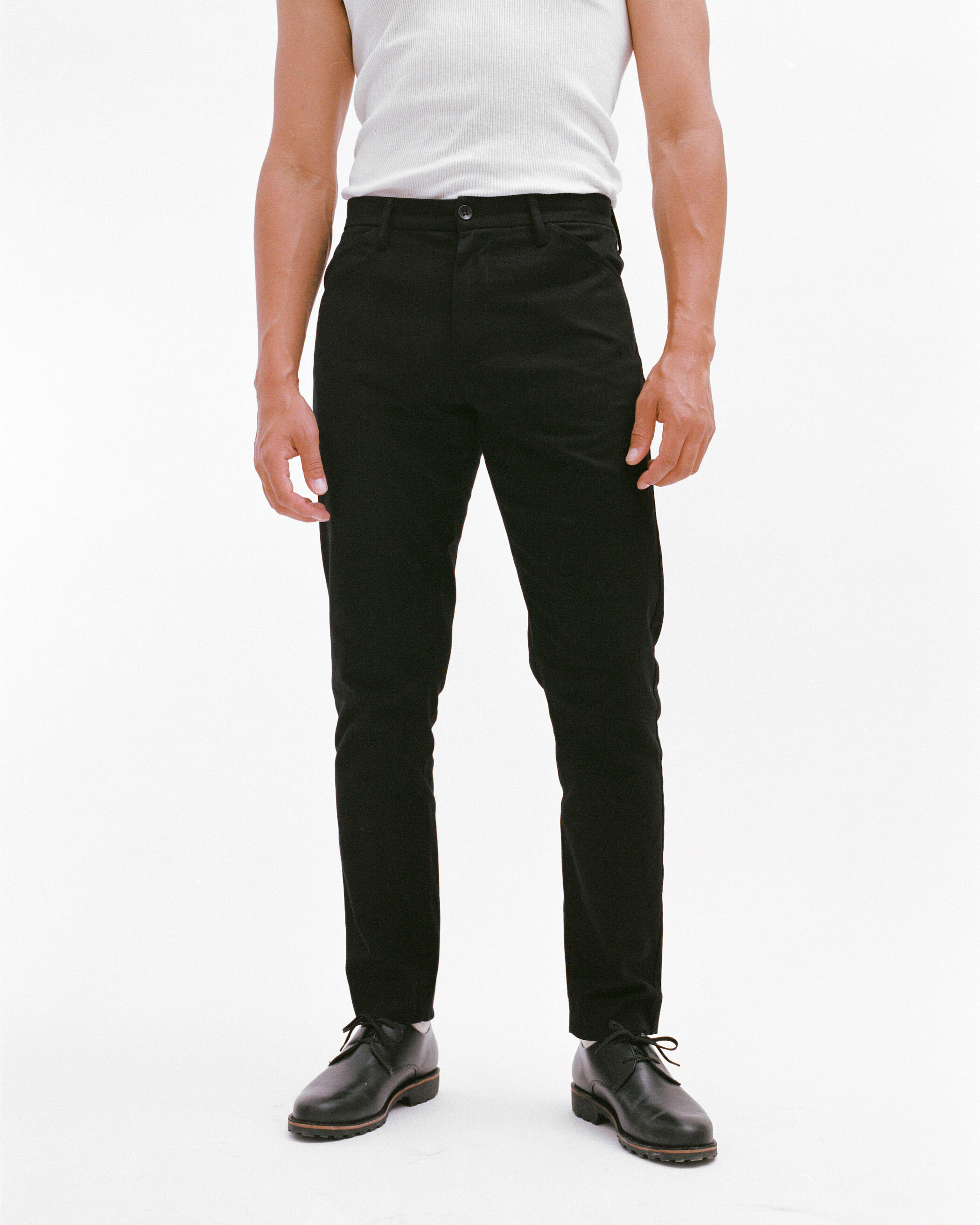 Glein - Brushed Cotton Pants - black