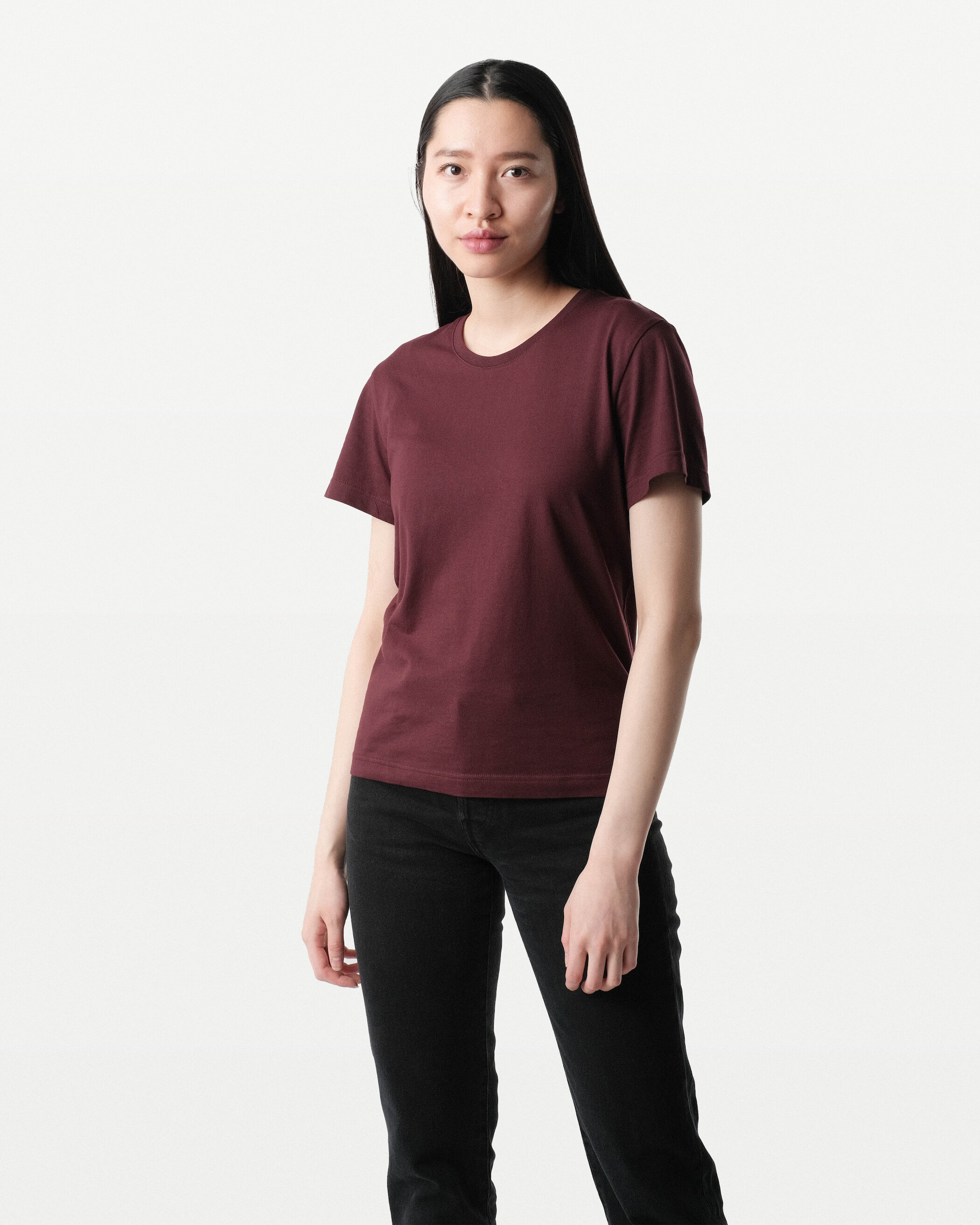 Glein - 50/50 T-Shirt Women - dark burgundy